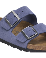 Arizona Suede Leather Sandals in Purple Dusk