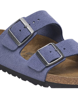 Arizona Suede Leather Sandals in Purple Dusk