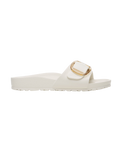 The Birkenstock Womens Madrid Big Buckle EVA Sandals in Eggshell