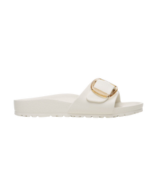 The Birkenstock Womens Madrid Big Buckle EVA Sandals in Eggshell
