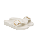 The Birkenstock Womens Madrid Big Buckle EVA Sandals in Eggshell