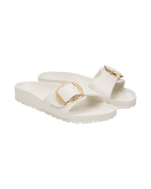 The Birkenstock Womens Madrid Big Buckle EVA Sandals in Eggshell
