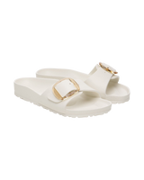 The Birkenstock Womens Madrid Big Buckle EVA Sandals in Eggshell