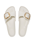 The Birkenstock Womens Madrid Big Buckle EVA Sandals in Eggshell