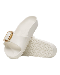 The Birkenstock Womens Madrid Big Buckle EVA Sandals in Eggshell