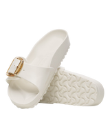 The Birkenstock Womens Madrid Big Buckle EVA Sandals in Eggshell