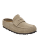 The Birkenstock Womens Naples 2.0 Suede Leather Shoes in Taupe