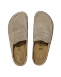 The Birkenstock Womens Naples 2.0 Suede Leather Shoes in Taupe