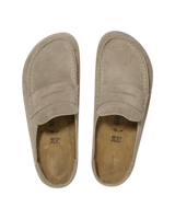 The Birkenstock Womens Naples 2.0 Suede Leather Shoes in Taupe