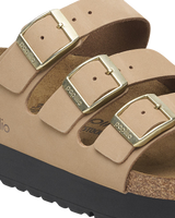 Papillio Florida III Flex Platform Nubuk Leather Sandals in Sandcastle