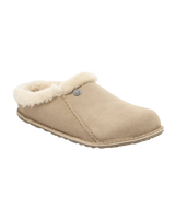 The Birkenstock Womens Zermatt Premium Suede Slippers in Taupe