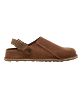 The Birkenstock Mens Lutry Premium Suede Leather Shoes in Dark Tea
