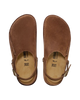 The Birkenstock Mens Lutry Premium Suede Leather Shoes in Dark Tea