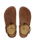 The Birkenstock Mens Lutry Premium Suede Leather Shoes in Dark Tea
