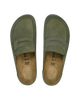 The Birkenstock Mens Naples Wrapped Suede Leather Shoes in Thyme