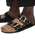 The Birkenstock Womens Arizona Rivets Suede Leather Sandals in Black