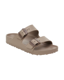 The Birkenstock Womens Arizona Stealth Buckle EVA Sandals in Gray Taupe