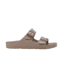 The Birkenstock Womens Arizona Stealth Buckle EVA Sandals in Gray Taupe