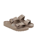 The Birkenstock Womens Arizona Stealth Buckle EVA Sandals in Gray Taupe