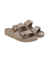 The Birkenstock Womens Arizona Stealth Buckle EVA Sandals in Gray Taupe