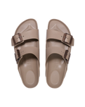 The Birkenstock Womens Arizona Stealth Buckle EVA Sandals in Gray Taupe