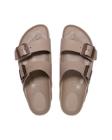 The Birkenstock Womens Arizona Stealth Buckle EVA Sandals in Gray Taupe