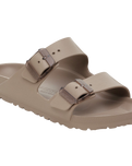 The Birkenstock Womens Arizona Stealth Buckle EVA Sandals in Gray Taupe