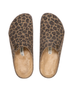 Zermatt Felt Slipper in Leopard Toffee Melange