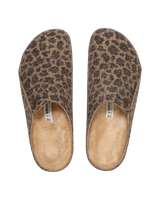 Zermatt Felt Slipper in Leopard Toffee Melange