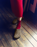 Zermatt Felt Slipper in Leopard Toffee Melange