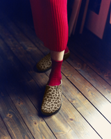 Zermatt Felt Slipper in Leopard Toffee Melange