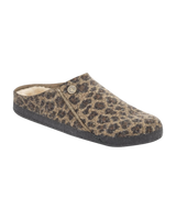 The Birkenstock Womens Zermatt Felt Slipper in Leopard Toffee Melange