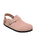 Tokio Suede Leather Shoes in Pink Clay