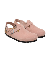 Tokio Suede Leather Shoes in Pink Clay