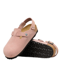 Tokio Suede Leather Shoes in Pink Clay