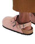 Tokio Suede Leather Shoes in Pink Clay