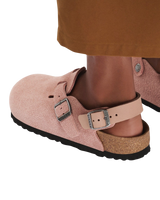 Tokio Suede Leather Shoes in Pink Clay