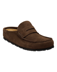 Naples Wrapped Suede Leather Clogs in Carafe
