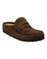 Naples Wrapped Suede Leather Clogs in Carafe