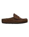 Naples Wrapped Suede Leather Clogs in Carafe
