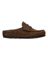 Naples Wrapped Suede Leather Clogs in Carafe
