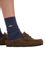 Naples Wrapped Suede Leather Clogs in Carafe