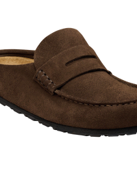 Naples Wrapped Suede Leather Clogs in Carafe