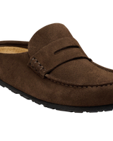Naples Wrapped Suede Leather Clogs in Carafe