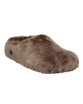 Amsterdam Wrapped Shearling Slippers in Gray Taupe