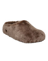 Amsterdam Wrapped Shearling Slippers in Gray Taupe