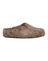 Amsterdam Wrapped Shearling Slippers in Gray Taupe