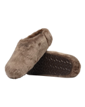 Amsterdam Wrapped Shearling Slippers in Gray Taupe