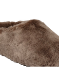 Amsterdam Wrapped Shearling Slippers in Gray Taupe