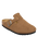 Boston Suede Leather Clogs in Dark Tea